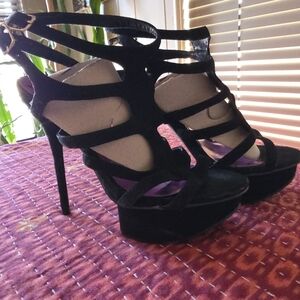 Penny Loves Kenny Black Strappy Heels